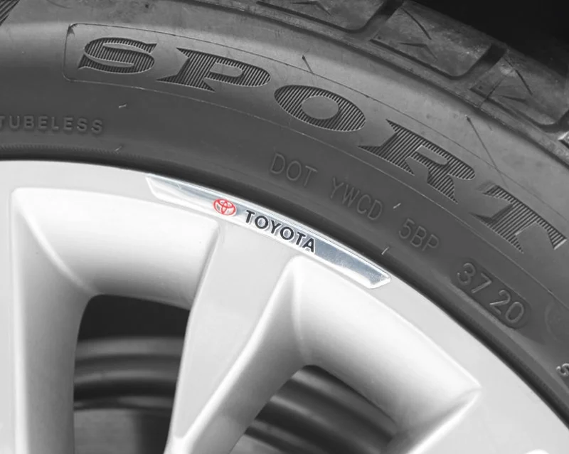 Car wheel decoration metal car sticker（4PCS）