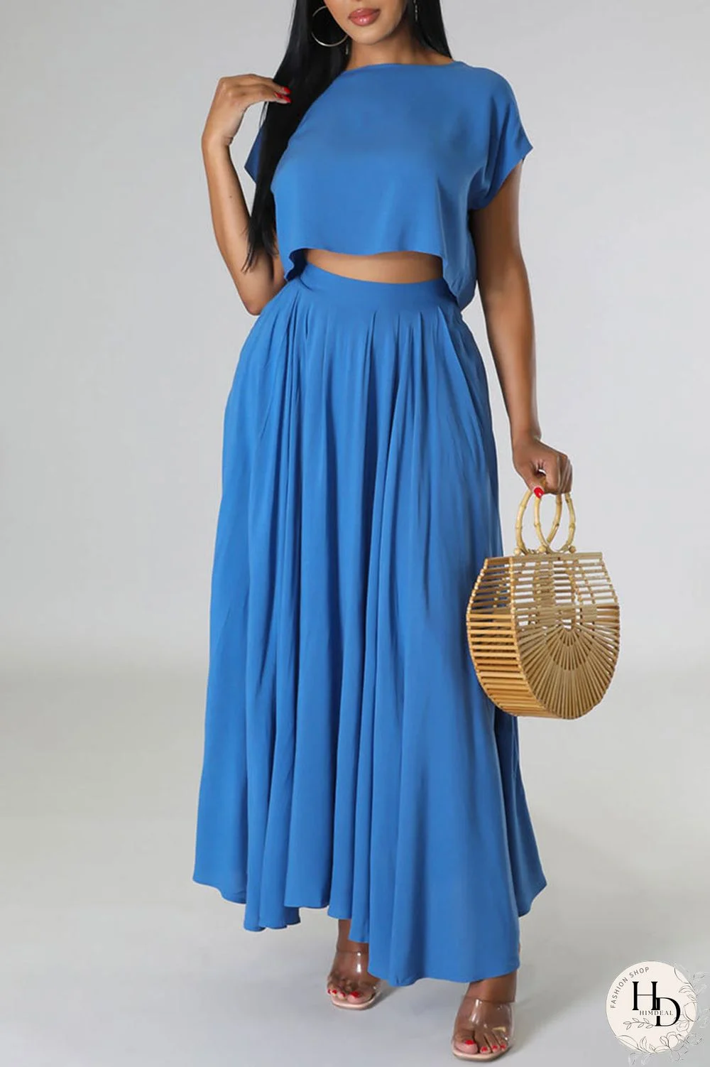 White Casual Solid Patchwork O Neck Short Sleeve Two Pieces