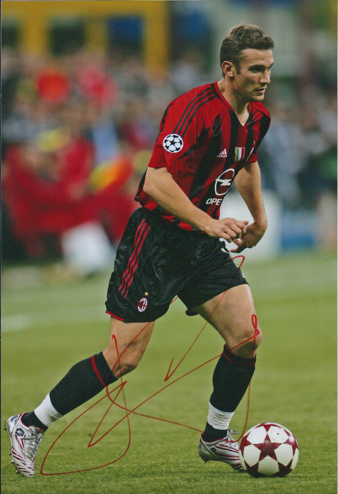 Andriy SHEVCHENKO Signed Autograph 12x8 Photo Poster painting AFTAL COA AC MILAN Italy San Siro