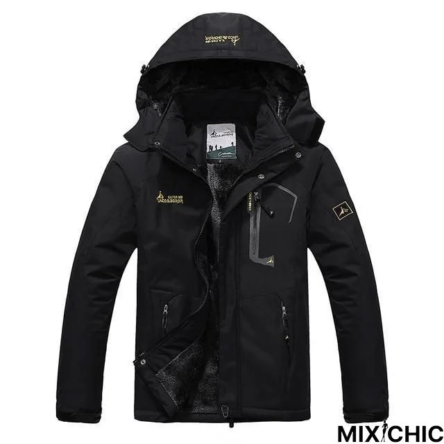 Mens Jackets Fleece Thick Men's Coat Windbreaker Breathable Waterproof Male Mens Clothing