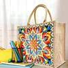 DIY Diamond Painting Linen Waterproof Handbag Shopping Storage Bag Totes Kit(with 2pcs diamond painting)