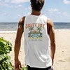 Beach Print Loose High Quality Tank Top by Inlyline