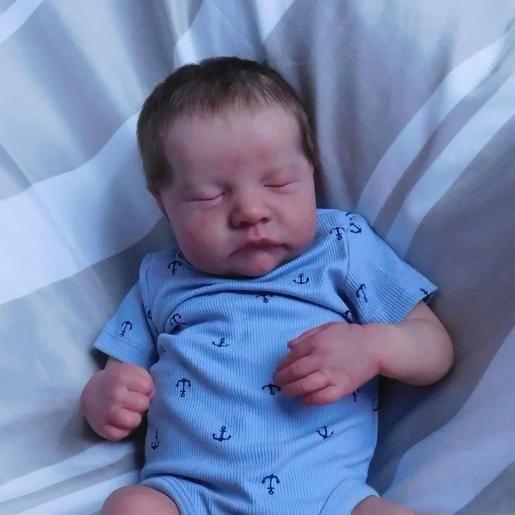 20" Reborn Newborn Lifelike Sleeping Baby Doll Boy Kariles with 🔊Heatbeat Coos and Breath💗：Realistic Reborn Baby Dolls By Rsgdolls®