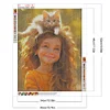 Diamond Painting -DIY Round Drill Cute Pet Girl(40x50cm)