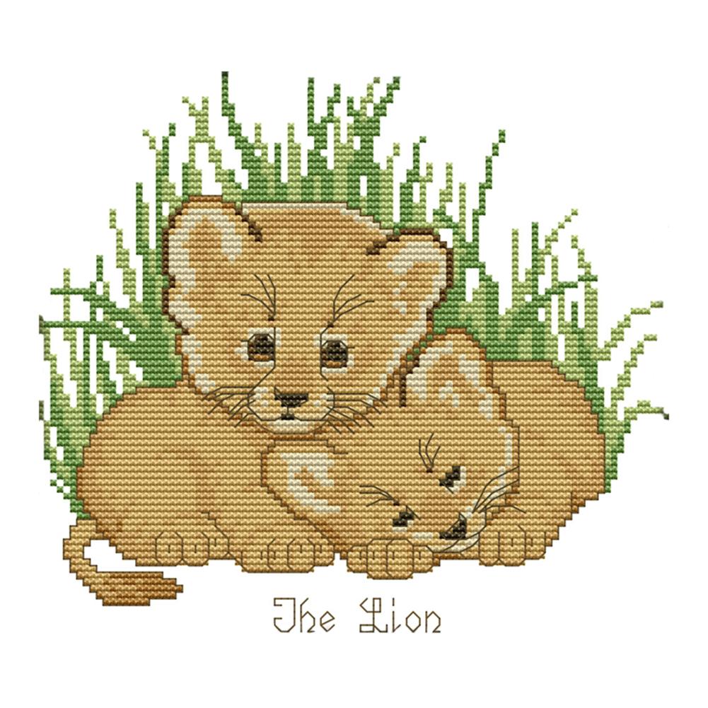 

lion - 14CT Stamped Cross Stitch - 22*20cm, 501 Original