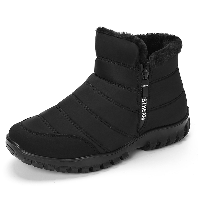 Klilasyofee shoes for mens dress Snow Men's Boots Lightweight Men Shoes Warm Fur Waterproof Ankle Boots Men's Winter Shoes Platform Working Shoes Male Footwear