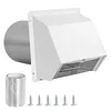 6/8 Inch Steel Hooded Wall Vent with Screen and Damper Wall Vent Cover Cap Exterior Air Exhaust for Kitchen HVAC Duct Dryer Vent