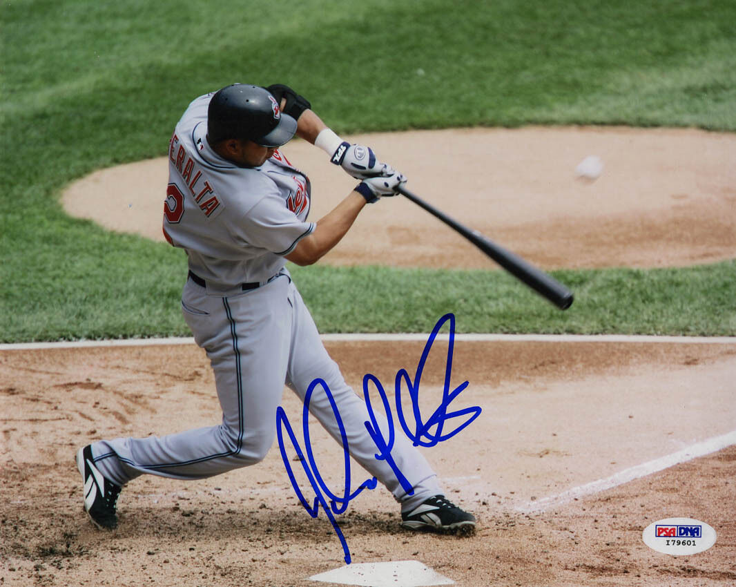 Jhonny Peralta SIGNED 8x10 Photo Poster painting Cleveland Indians PSA/DNA AUTOGRAPHED