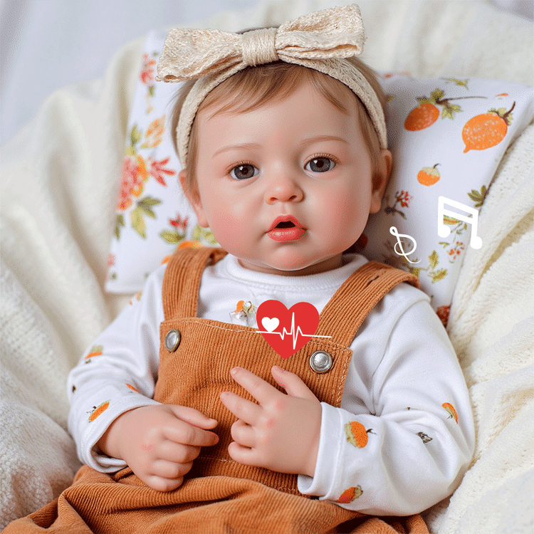 Babeside Quiet Reborn Baby Suri 17" Little Infant Girl Best Gift for Kids with Heartbeat Coos and Breath