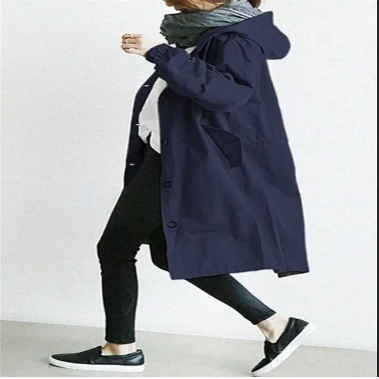 Brownm Autumn Windbreaker Mid-length Small Temperament Waist-controlled Women's Woolen Coats