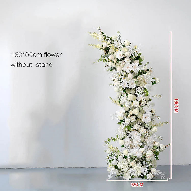 A7800 Moon Shape Horn Arch Decor Wedding Backdrop Floral Ball Arrangement