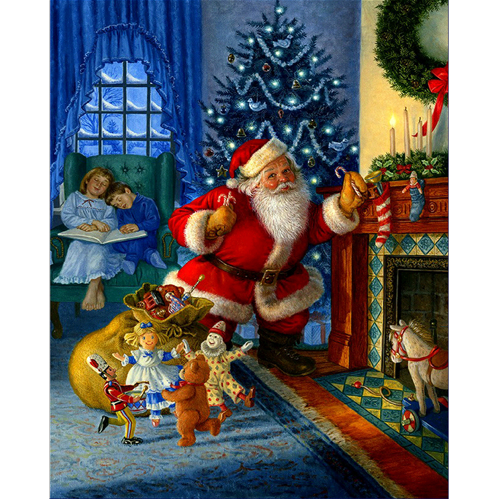 

Santa Claus - 11CT Stamped Cross Stitch - 50*40CM, 501 Original