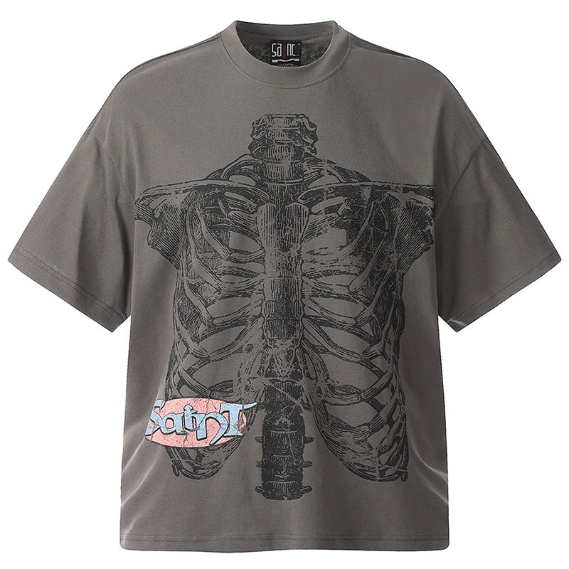 SAINT  Skeleton Print T-Shirts