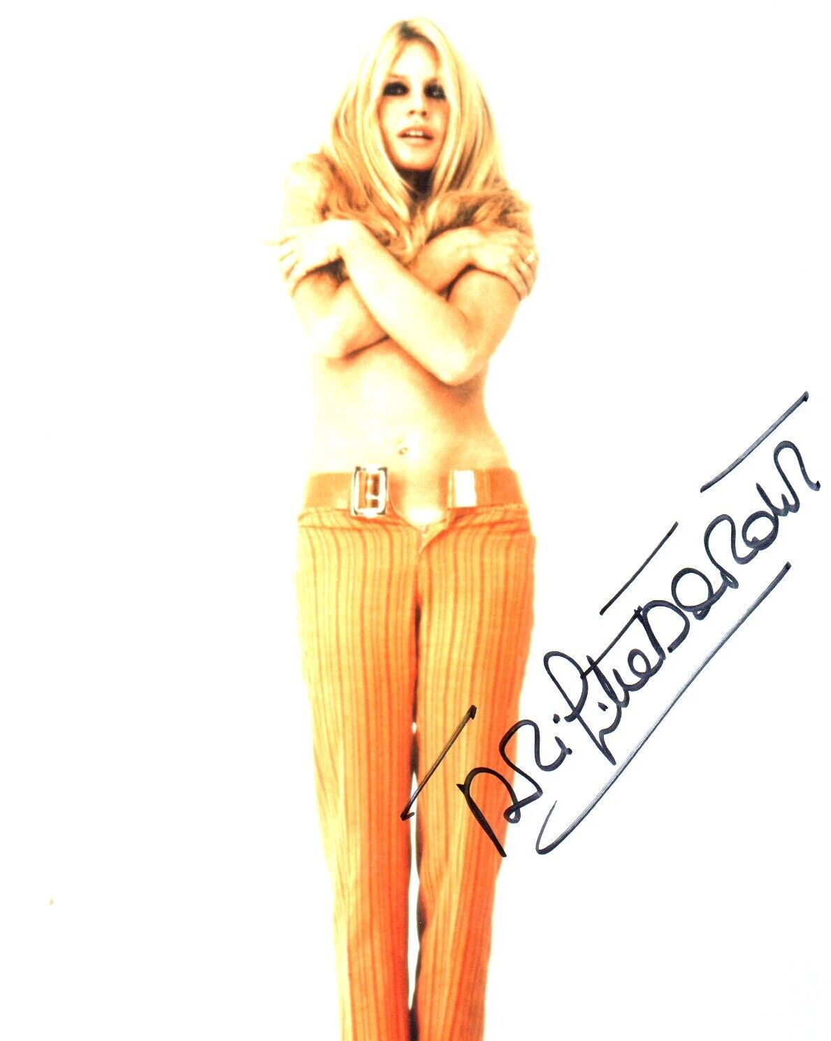 Brigitte Bardot Signed 10-8 Photo Poster painting Autograph Nice Pose