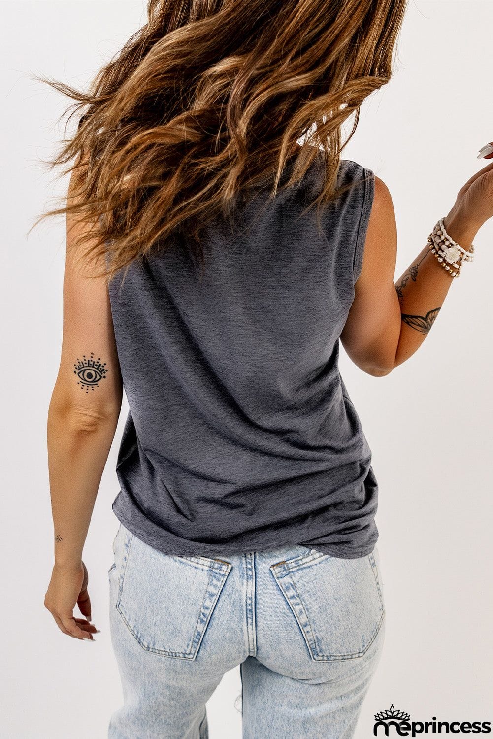 Distressed Round Neck Tank