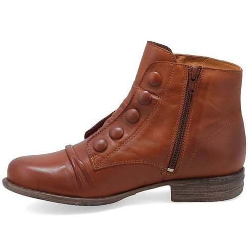 Side Zip Button Biker Boots