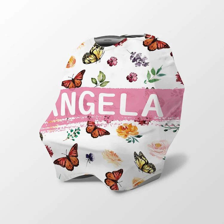 Personalized Butterfly Baby Car Seat Canopy| Canopyl199