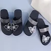 Gioiacombo&trade; Nuove infradito da donna con strass Butterfly