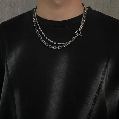 Collier Techwear En Acier Inoxydable Noir - Épaisseur 5 Mm - Marque Nightmares - Neuf Avec Étiquettes