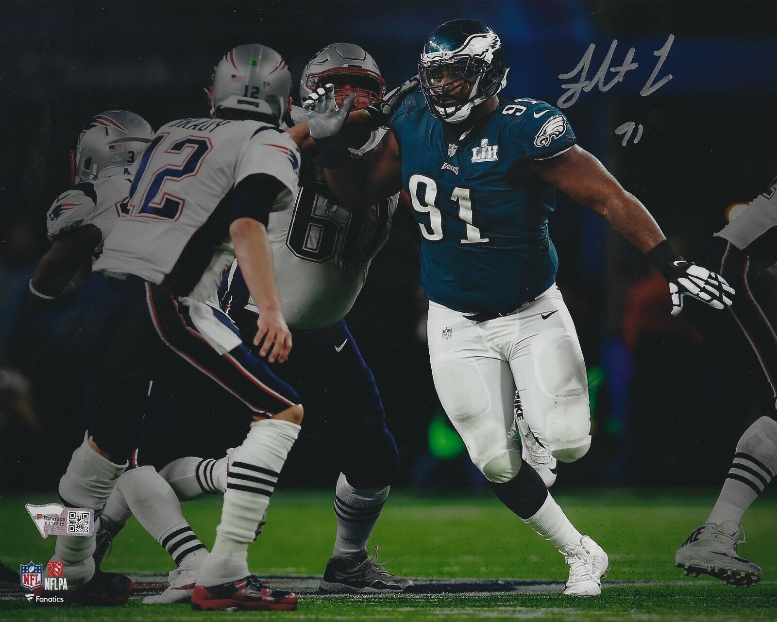 Autographed FLETCHER COX 8X10 Philadelphia Eagles Photo Poster painting Fanatics