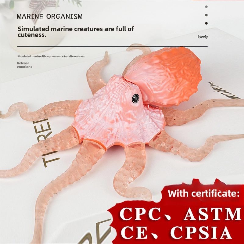 Simulation Of Marine Animals Underwater World Soft Glue Octopus Crab Model Vent Decompression Stretch Children’s Toys