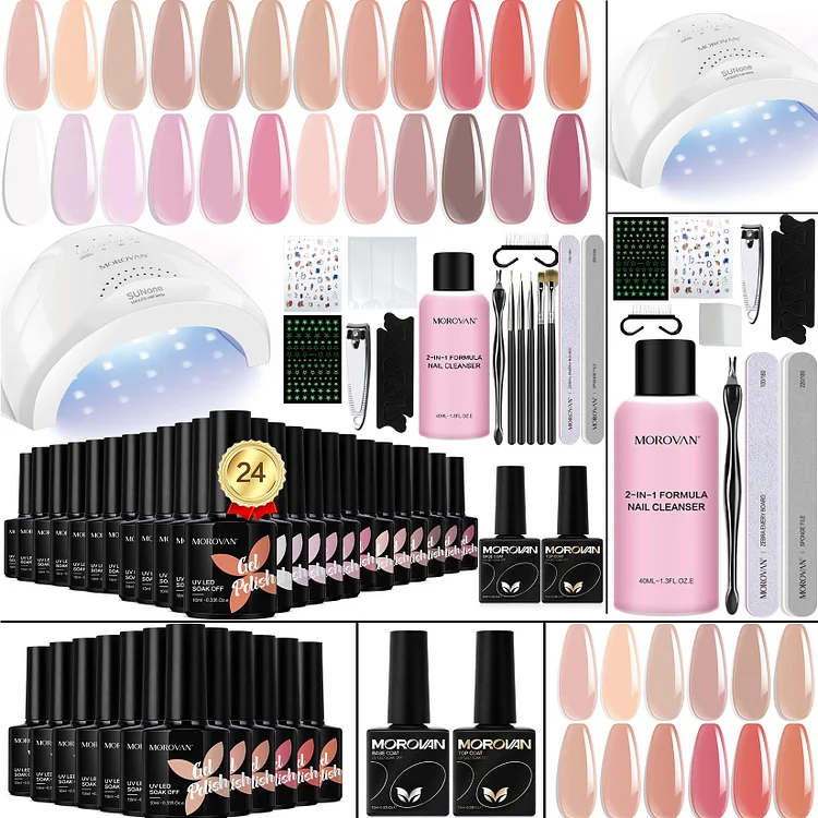 Princess Dream - 24 Colors Gel Nail Polish Kit with Everything