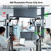 Automatic Face Tracking Tripod 360 Degree Rotation with Stand, Android and iPhone Tripod Holder with Remote and Gesture Control, No App Required, Built-in Tracking Camera Selfie Stick Tripod for Vlog Video Recording Tiktok