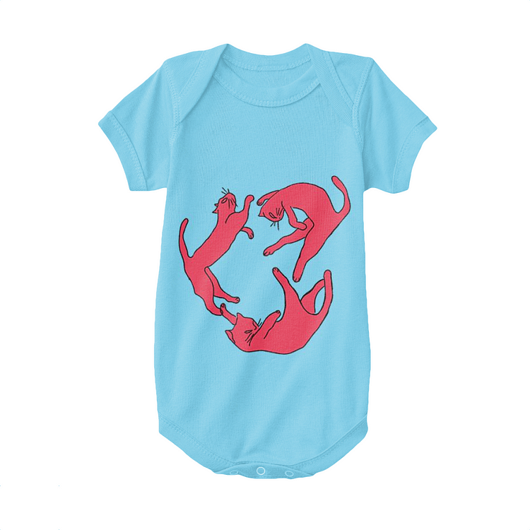 Dancing Red Kitten, Cat Baby Onesie