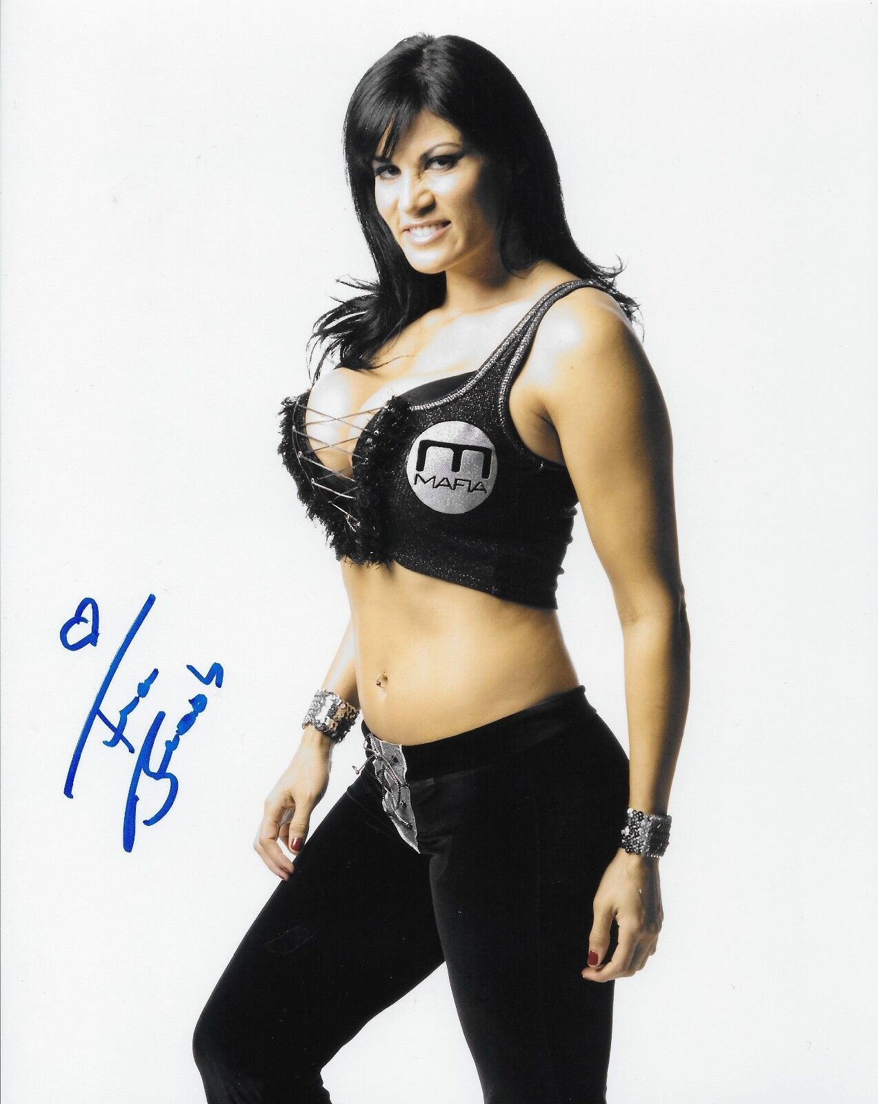 TRACI BROOKS TNA IMPACT KNOCKOUTS SIGNED AUTOGRAPH 8X10 Photo Poster painting W/ PROOF