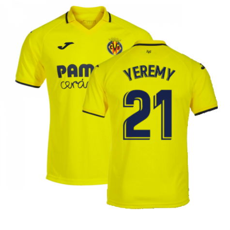 Villarreal Yéremy Pino 21 Home Shirt Kit 2022-2023