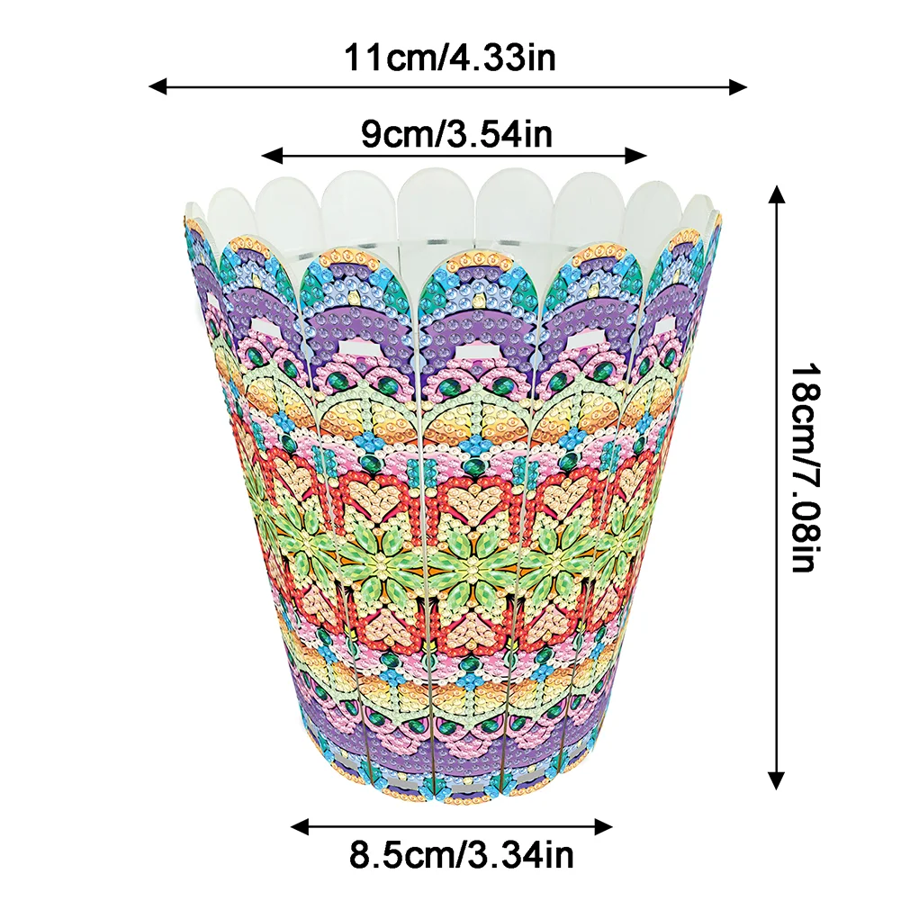 Desktop Diamond Art Flower Arrangement Vase for Home Office Decor (Flower)