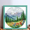 Circular Four Seasons-Spring-14CT Stamped Cross Stitch 33*33cm/12.99*12.99in tapestrymarket