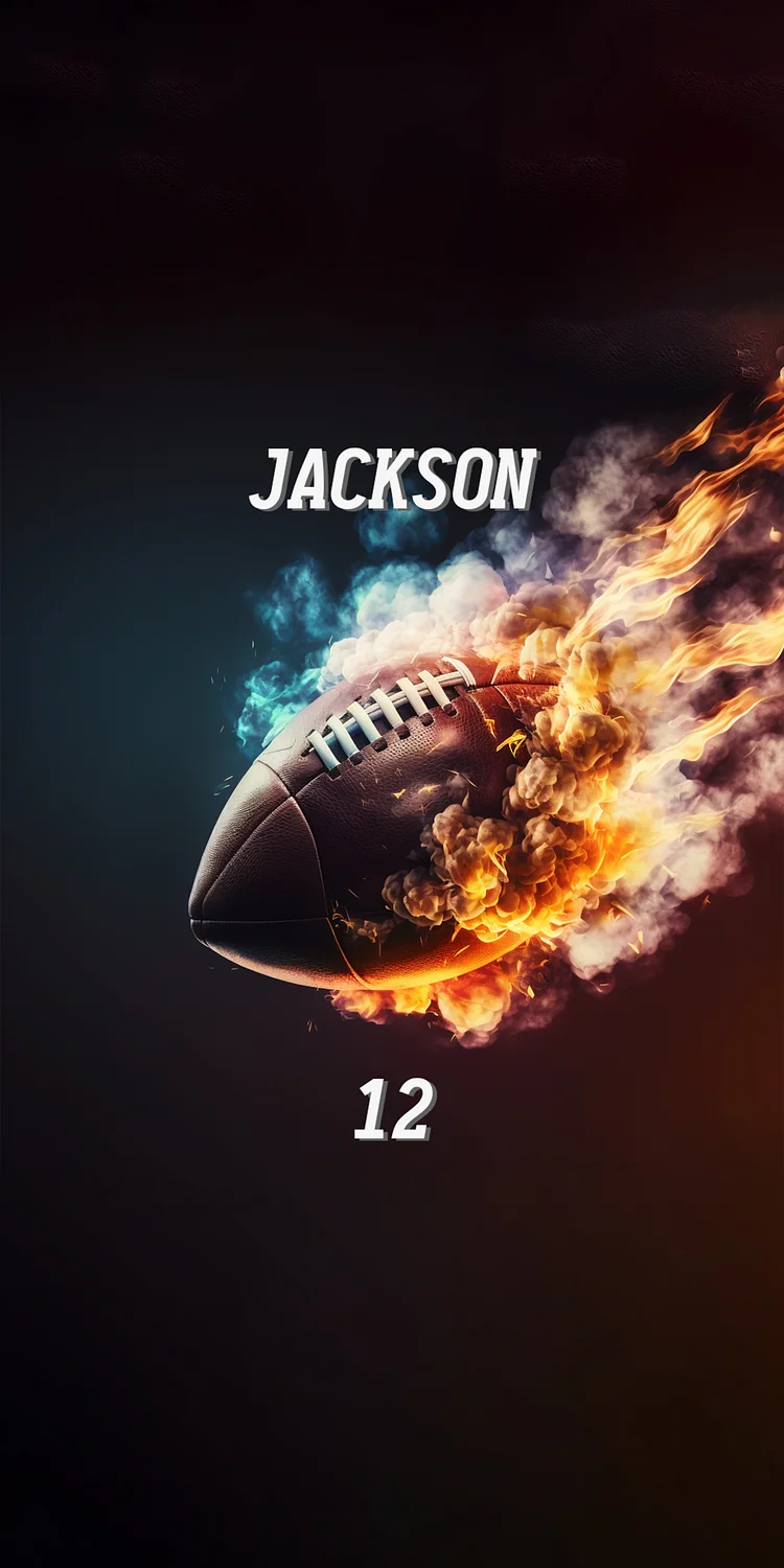 Personalized Kids Fire Football Beach Towel For Summer&Beach|DYTowel123