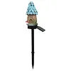 LED Solar Fairy-Tale Mushroom Cottage Garden Light Auto On/Off Resin Mushrooms Ground Decor Lights Weather-Proof Solar-Powered Resin Mushrooms Statue Lamp for Yard Patio Pathway Lawn Flower Bed