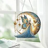 (US Local)Acrylic Moonlight Goddess Diamond Art Hanging Pendant for Garden Window Decor(D)