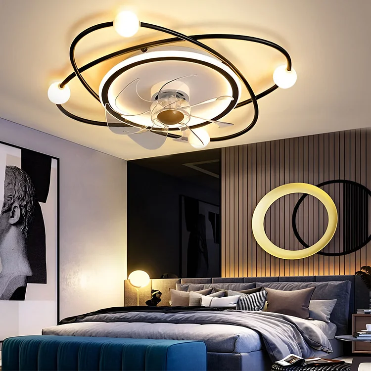 Creative Intelligent Mute Stepless Dimming LED Nordic Ceiling Fan Light - Appledas