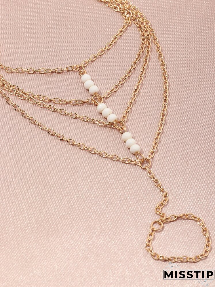 Beaded Layered Mittens Bracelet