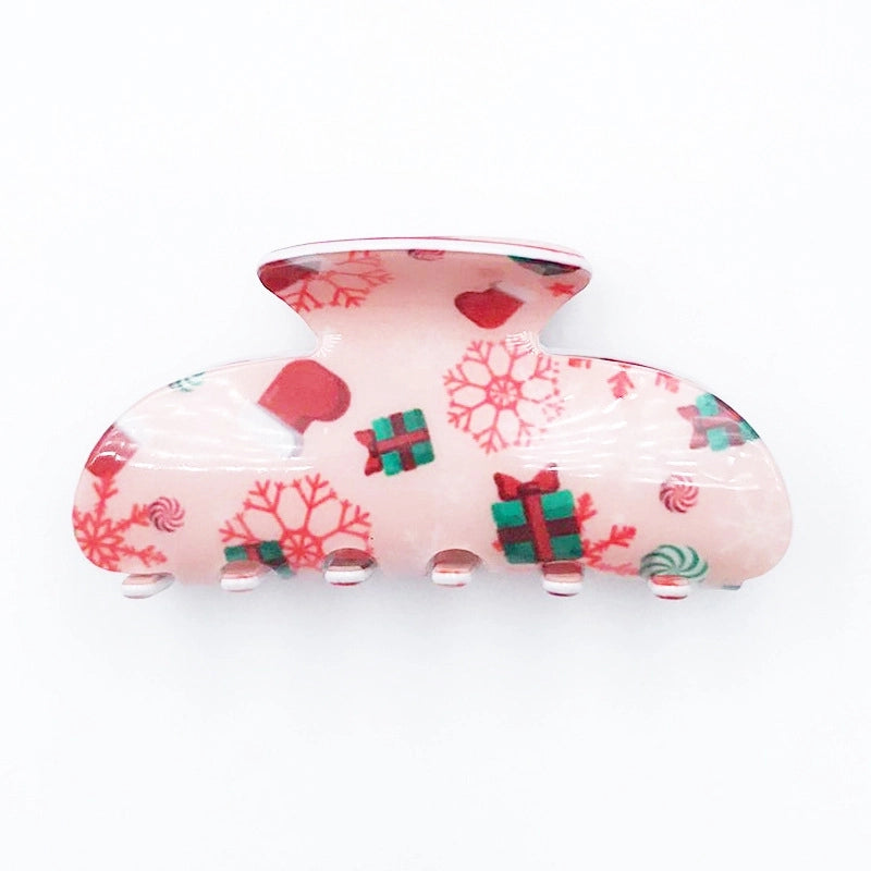 Women’s Minimalist Classic Style Snowflake Plastic Resin Hair Claws