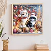 Christmas Cat - Diamond Painting - Partial Special Shaped Drill(Canvas|30*30cm)
