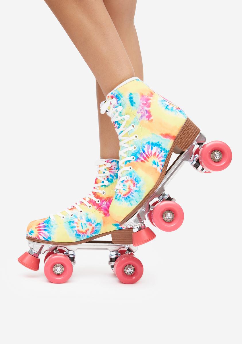 Trippy Tie Dye Roller Skates