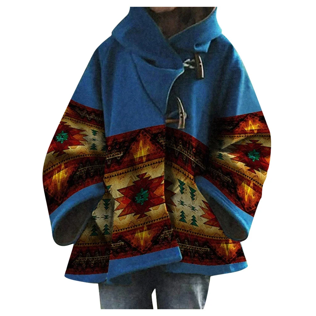 Uveng Uveng Winter Wish Amazon Ebay Autumn And Winter New Lady Loose Retro Print Wool Coat 5 Color 8 Yards