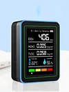 5-in-1 Air Quality Monitor CO2 Detector USB Charging Portable for Indoor Outdoor