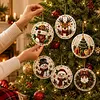 6pcs DIY Pearl Diamond Painting Christmas Tree Hanging Ornaments