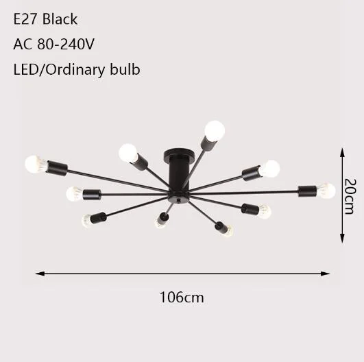 Modern Unique Novelty Painted Ceiling Lamps E27 LED 2 Styles Ceiling Lights For Living Room Bedroom Restaurant Kitchen Cafe