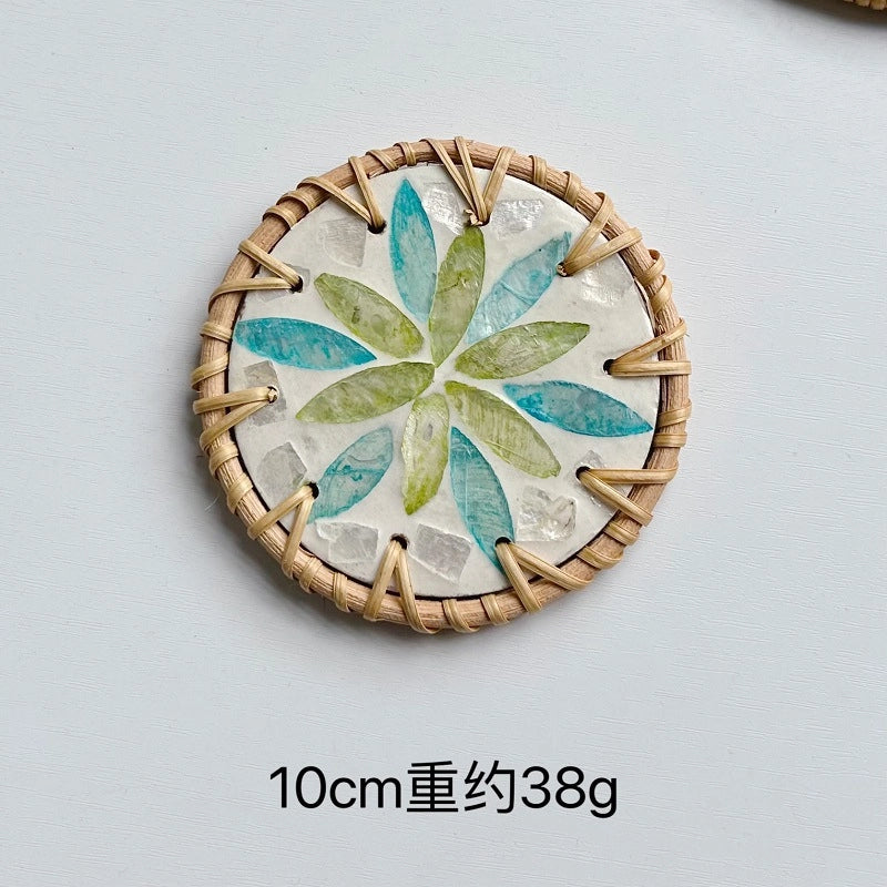 Casual Retro Flower Wood Placemat 1 Piece