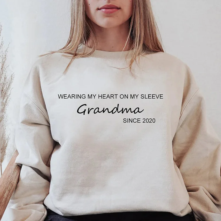 Wearing My Heart On My Sleeve Mama Hoodie/Crewneck