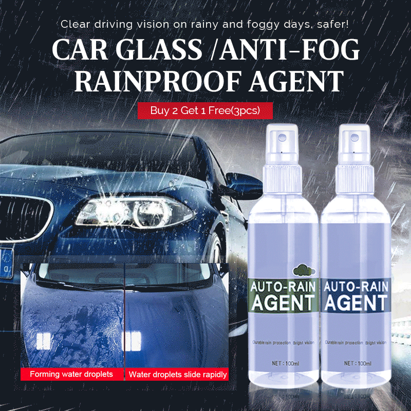 Agent anti-buée anti-pluie pour vitre de voiture 【Achetez- 2, obtenez-1 gratuit】
