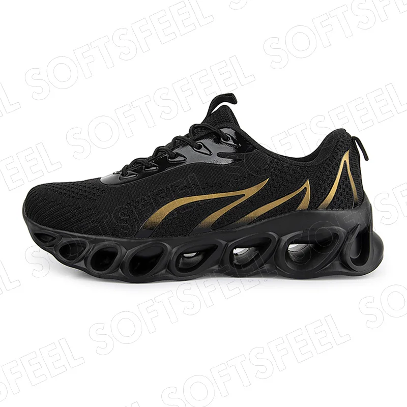 Softsfeel Relieve Foot Pain Perfect Walking Shoes - Black Gold