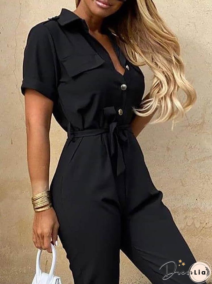 Button-Down Jumpsuit