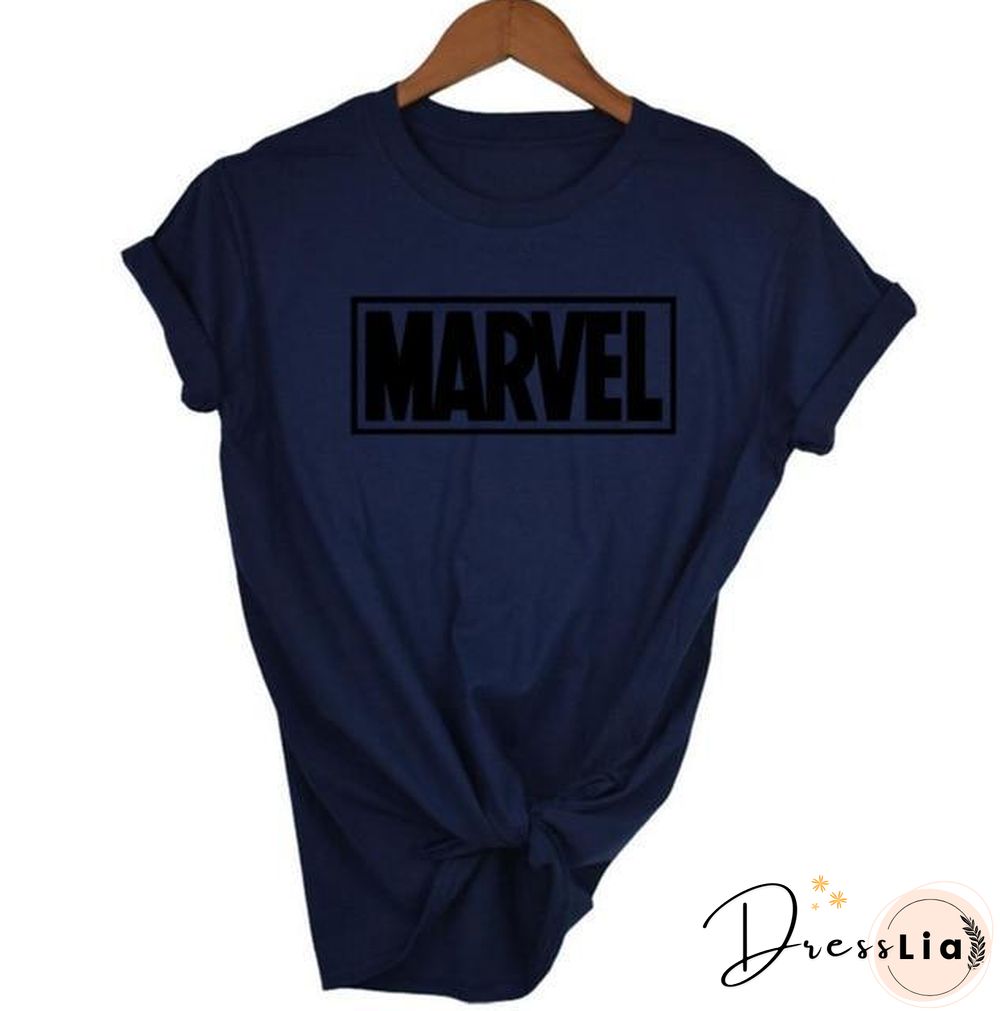 Women Short Sleeve T-shirt O-neck Cotton Super Hero Tops Tee